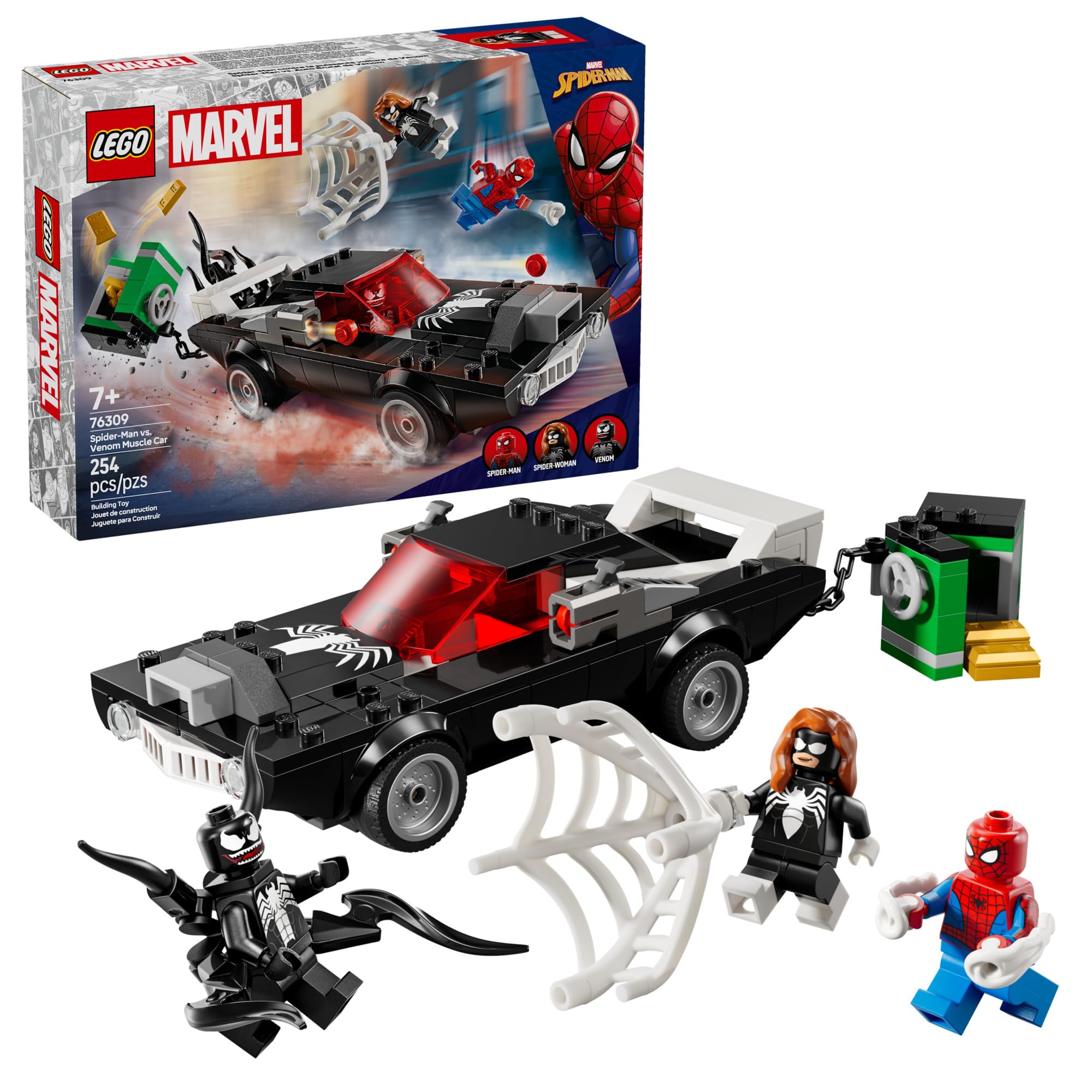 マーキュリアルビニモデル Amazon.com: LEGO Marvel Spider-Man vs. Venom Muscle Car Toy